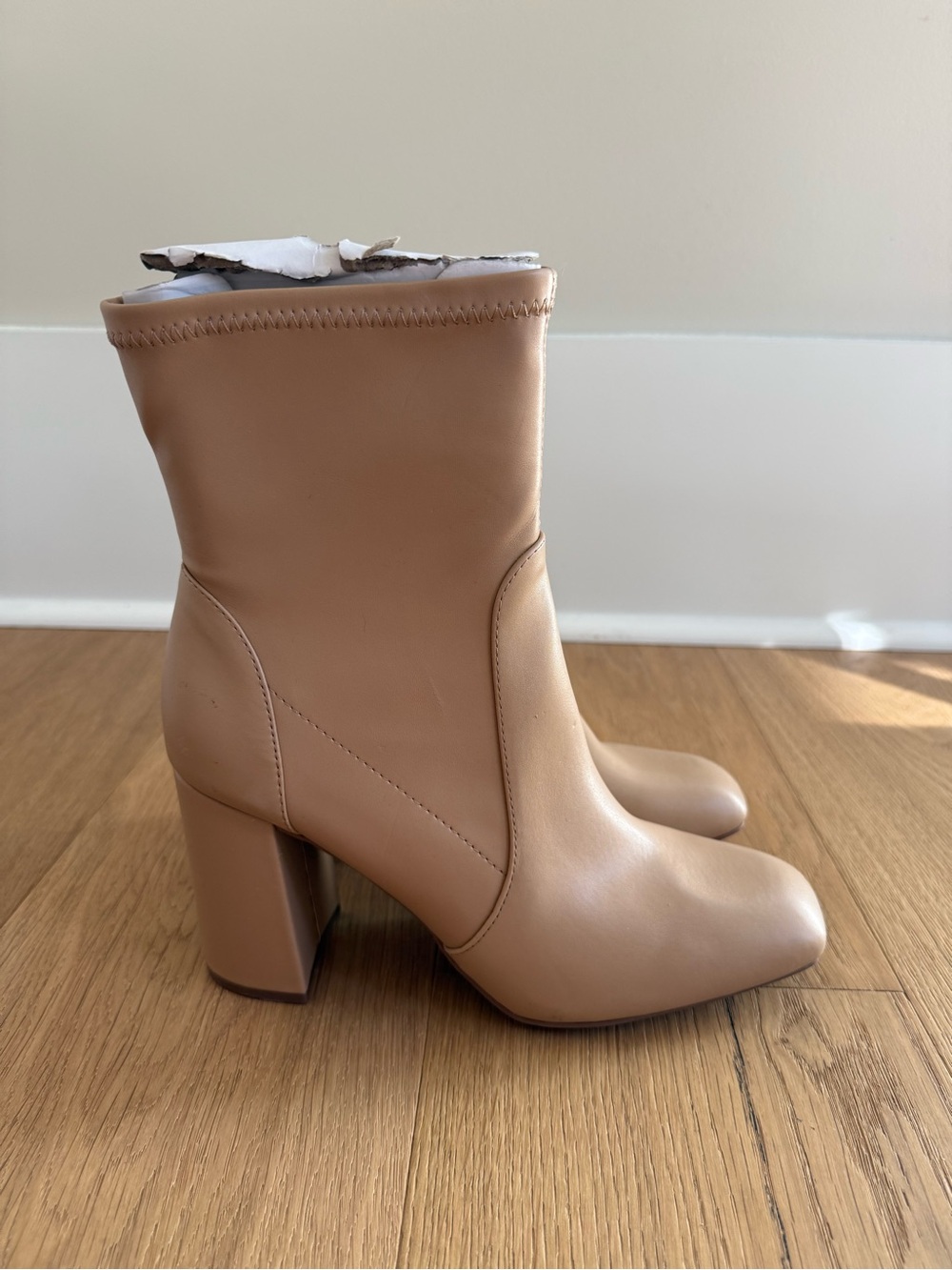 A New Day Penelope Tan Block Heel Ankle Boots Sz. 11 NWT